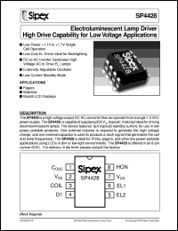 datasheet for SP4428CN by Sipex Corporation