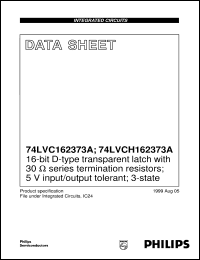 datasheet for 74LVCH162373ADGG by Philips Semiconductors
