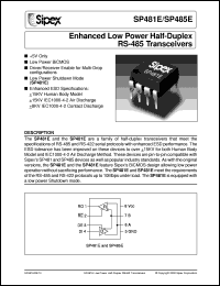 datasheet for SP485ECN by Sipex Corporation