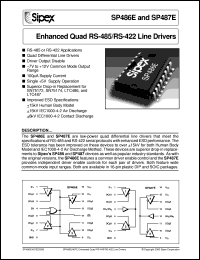 datasheet for SP486ECP by Sipex Corporation