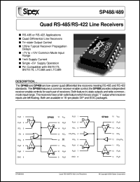 datasheet for SP488CS by Sipex Corporation
