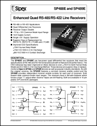 datasheet for SP488ECP by Sipex Corporation