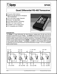 datasheet for SP495CT by Sipex Corporation