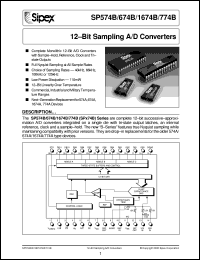 datasheet for SP1674BK by Sipex Corporation