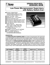 datasheet for SP690ACN by Sipex Corporation