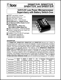 datasheet for SP690SCN by Sipex Corporation