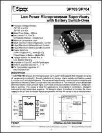 datasheet for SP703CN by Sipex Corporation