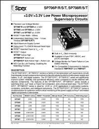 datasheet for SP706PCU by Sipex Corporation