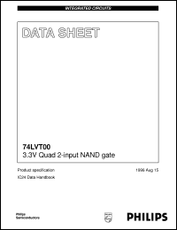 datasheet for 74LVT00D by Philips Semiconductors