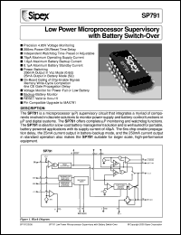 datasheet for SP791CP by Sipex Corporation