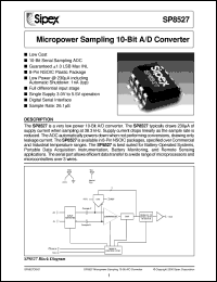 datasheet for SP8527BN by Sipex Corporation