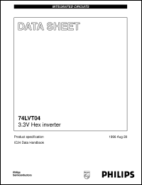 datasheet for 74LVT04D by Philips Semiconductors