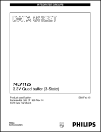 datasheet for 74LVT125D by Philips Semiconductors