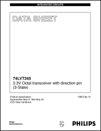 datasheet for 74LVT245D by Philips Semiconductors