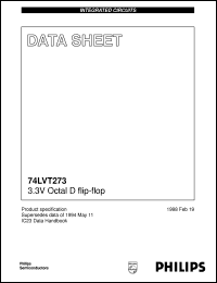 datasheet for 74LVT273DB by Philips Semiconductors
