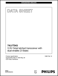 datasheet for 74LVT543D by Philips Semiconductors