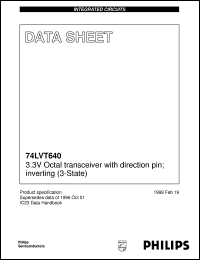 datasheet for 74LVT640D by Philips Semiconductors