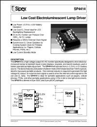 datasheet for SP4414UEB by Sipex Corporation