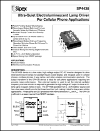 datasheet for SP4438UEB by Sipex Corporation
