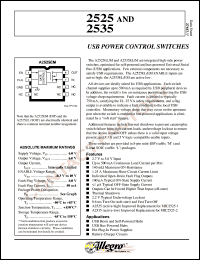 datasheet for A2525EL by Allegro MicroSystems, Inc.