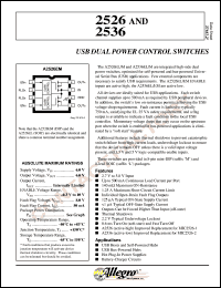 datasheet for A2526EL by Allegro MicroSystems, Inc.