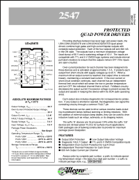 datasheet for UDK2547B by Allegro MicroSystems, Inc.