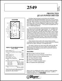 datasheet for UDK2549B by Allegro MicroSystems, Inc.