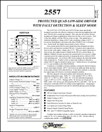 datasheet for A2557SB by Allegro MicroSystems, Inc.