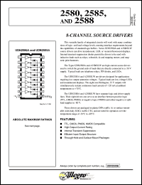 datasheet for UDN2580A by Allegro MicroSystems, Inc.