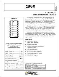 datasheet for UDN2595A by Allegro MicroSystems, Inc.