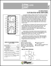 datasheet for UDN2596A by Allegro MicroSystems, Inc.