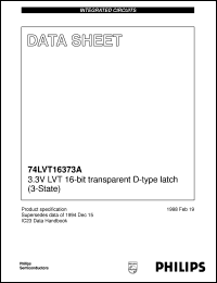 datasheet for 74LVT16373ADL by Philips Semiconductors