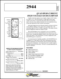 datasheet for UDN2944W by Allegro MicroSystems, Inc.