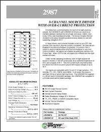 datasheet for UDN2987A by Allegro MicroSystems, Inc.