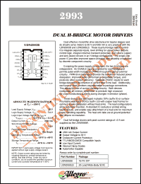 datasheet for UDN2993B by Allegro MicroSystems, Inc.