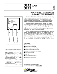 datasheet for UGN3132U by Allegro MicroSystems, Inc.