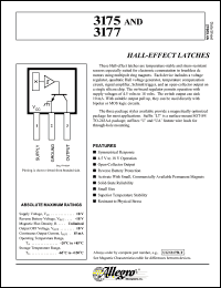 datasheet for UGN3175UA by Allegro MicroSystems, Inc.