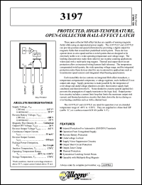 datasheet for A3196LLT by Allegro MicroSystems, Inc.