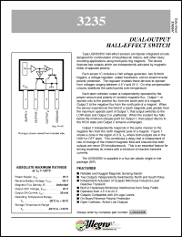 datasheet for UGN3235K by Allegro MicroSystems, Inc.