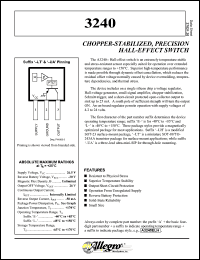 datasheet for A3240LLT by Allegro MicroSystems, Inc.
