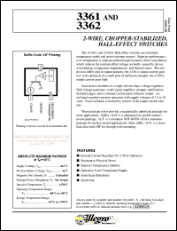 datasheet for A3361EEUA-TL by Allegro MicroSystems, Inc.