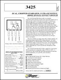 datasheet for A3425LK by Allegro MicroSystems, Inc.
