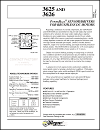 datasheet for UDN3625M by Allegro MicroSystems, Inc.