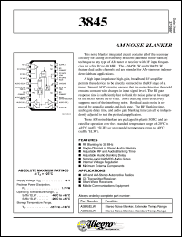 datasheet for A3845ELW by Allegro MicroSystems, Inc.