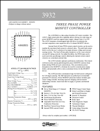 datasheet for A3932SEQ by Allegro MicroSystems, Inc.