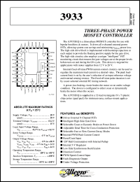 datasheet for A3933SEQ by Allegro MicroSystems, Inc.