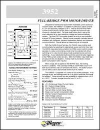 datasheet for A3952SW by Allegro MicroSystems, Inc.
