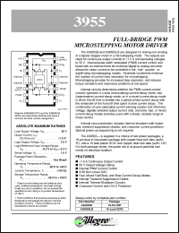 datasheet for A3955SLB by Allegro MicroSystems, Inc.