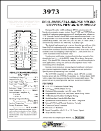 datasheet for A3973SB by Allegro MicroSystems, Inc.