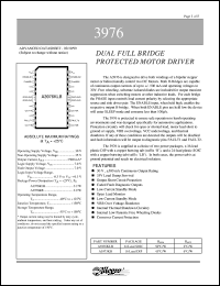 datasheet for A3976KLB by Allegro MicroSystems, Inc.